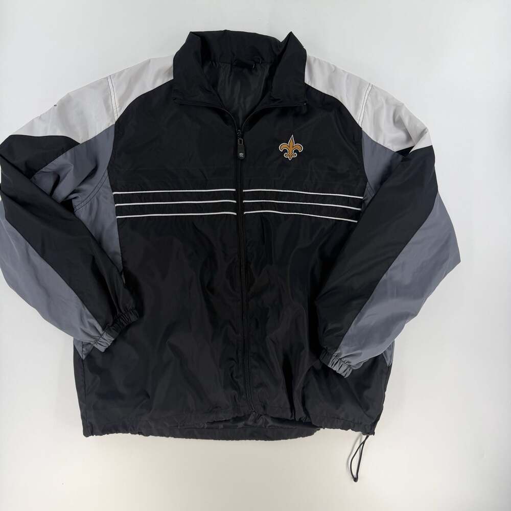 0774 New Orleans Saints Reebok NFL Full-Zip Windbreaker Jacket XL